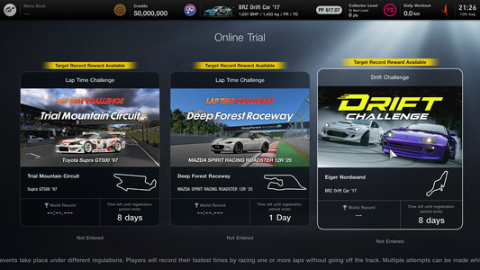 Online Drift Trial