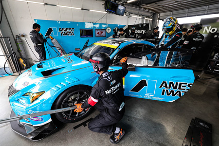 The ANEST IWATA Racing RCF GT3. A 2 month interval in the calendar allowed the team to analyze and test their setup on a simulator.