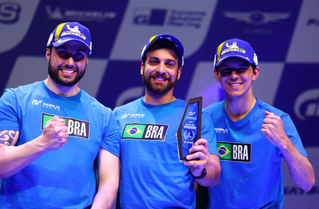 The Brazilian team take 3rd on the podium in the Grand Final