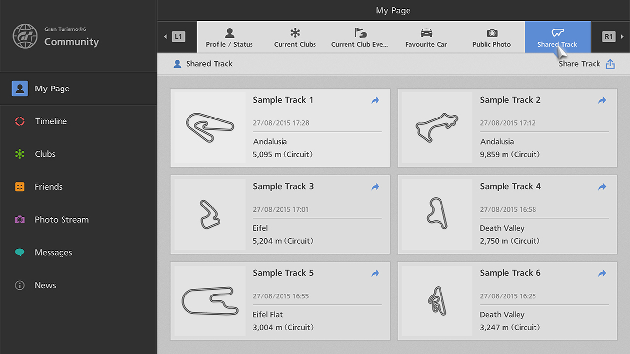 Gran Turismo 7 track list