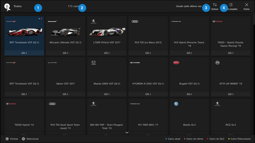 Gran Turismo Sport - Lista de carros em Gran Turismo Sport é