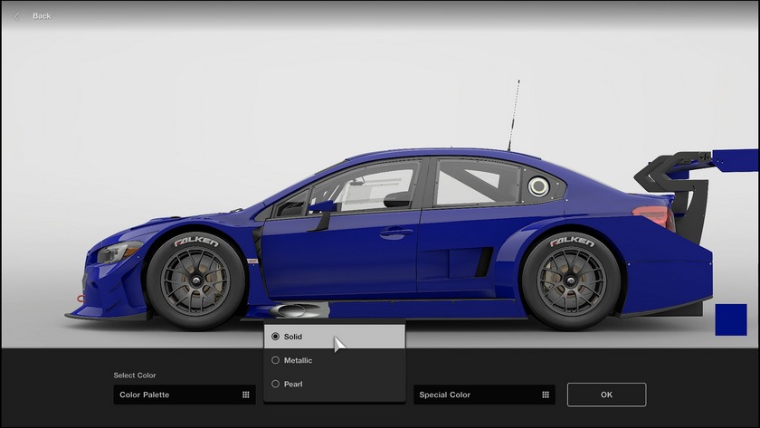 Manual Gran Turismo Sport - Vehicle Paint Color Simulator